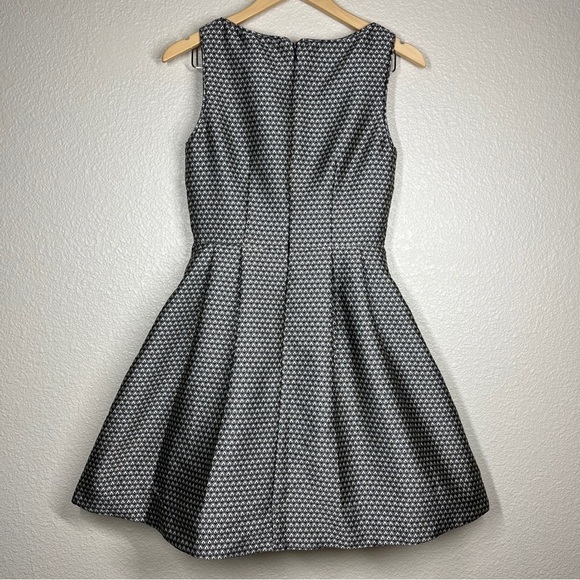 Serena & Lily Fit and Flare Dress June Geometric Diamond Print Black/Grey Size 2 - Picture 2 of 11